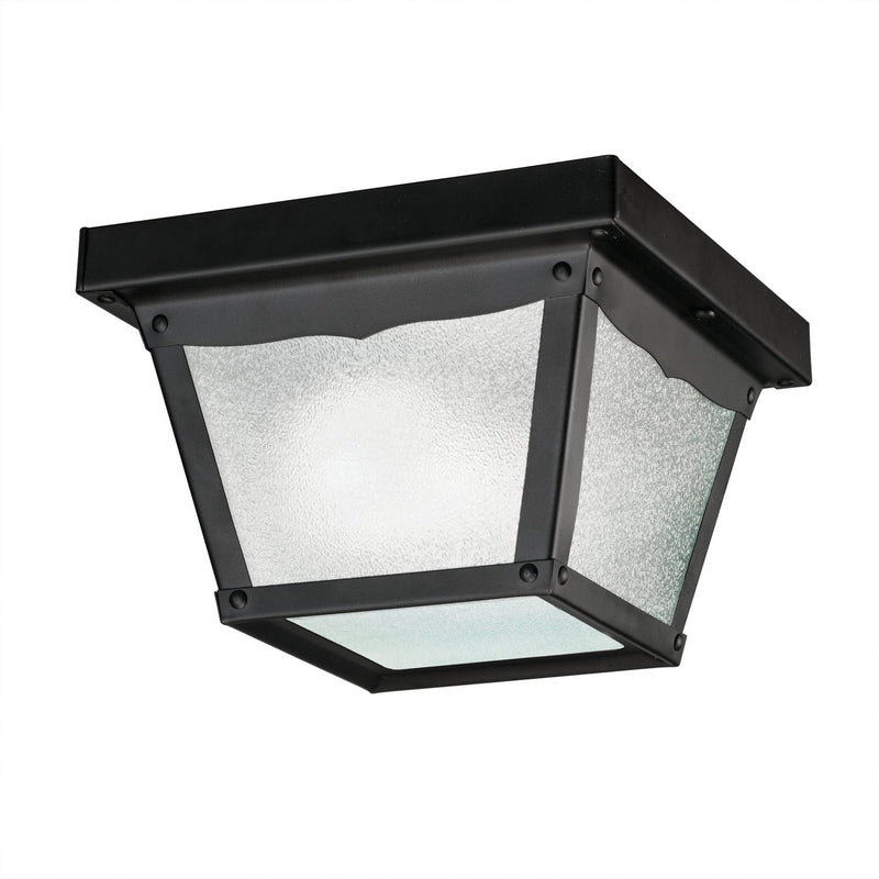 7.5" Square Outdoor Flush Mount in Black