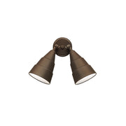 2-Light PAR38 Outdoor Flood Wall Sconce in Architectural Bronze