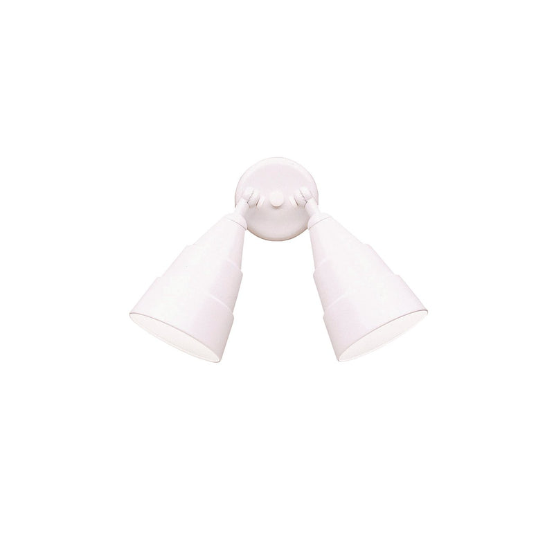 2-Light PAR38 Outdoor Flood Wall Sconce in White