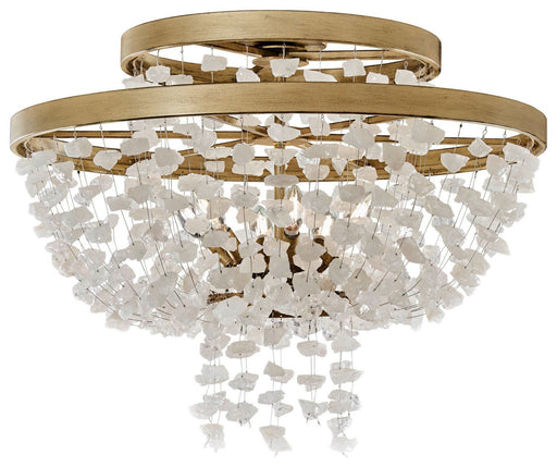Stonybrook by Robin Baron 6-Light Semi-Flush Mount in Harvest Gold