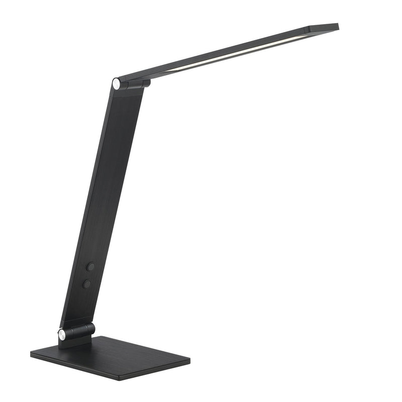 George Kovacs 13.5" LED Boom Arm Desk Lamp in Anodized Brushed Coal