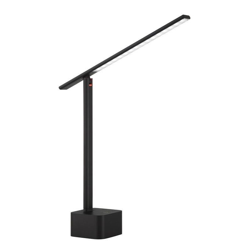 George Kovacs 14" LED Boom Arm Desk Lamp in Coal Black