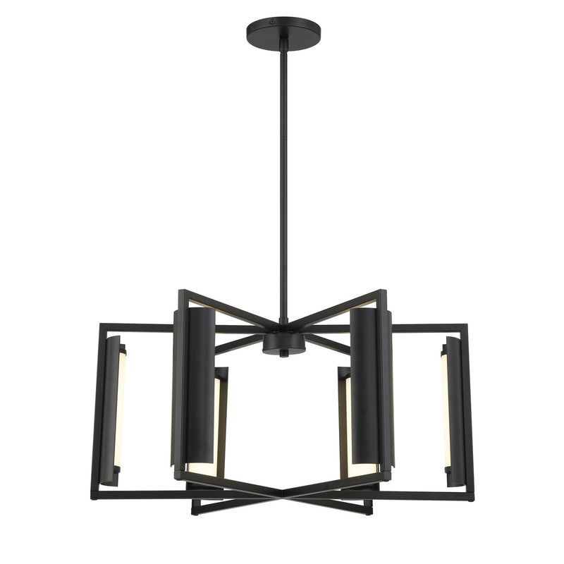 Trizay LED Chandelier in Coal Black