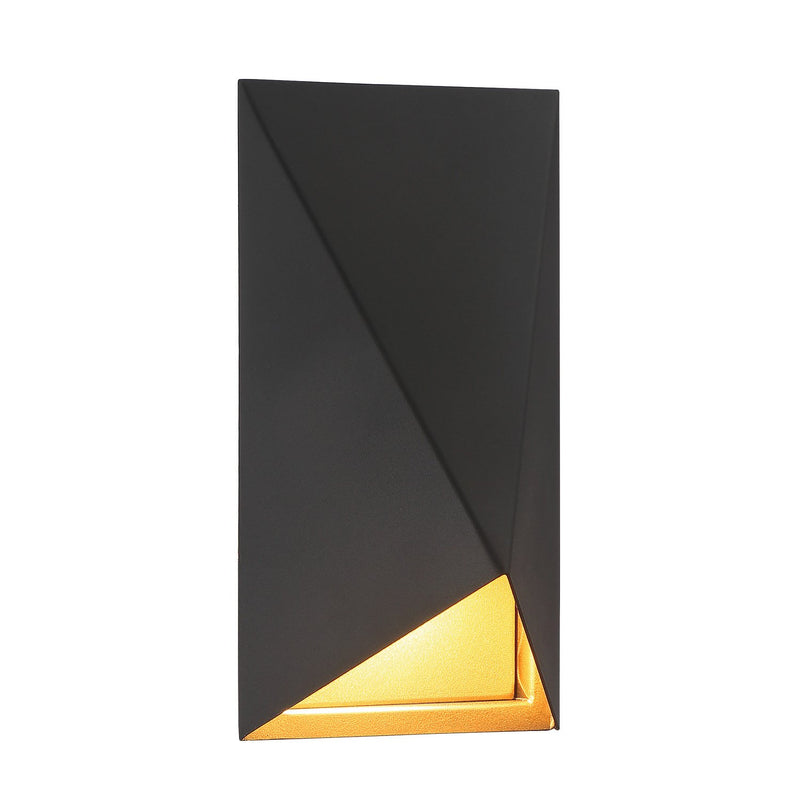 Peekaboo LED Outdoor Wall Sconce in Sand Coal with Sand Gold Highlights