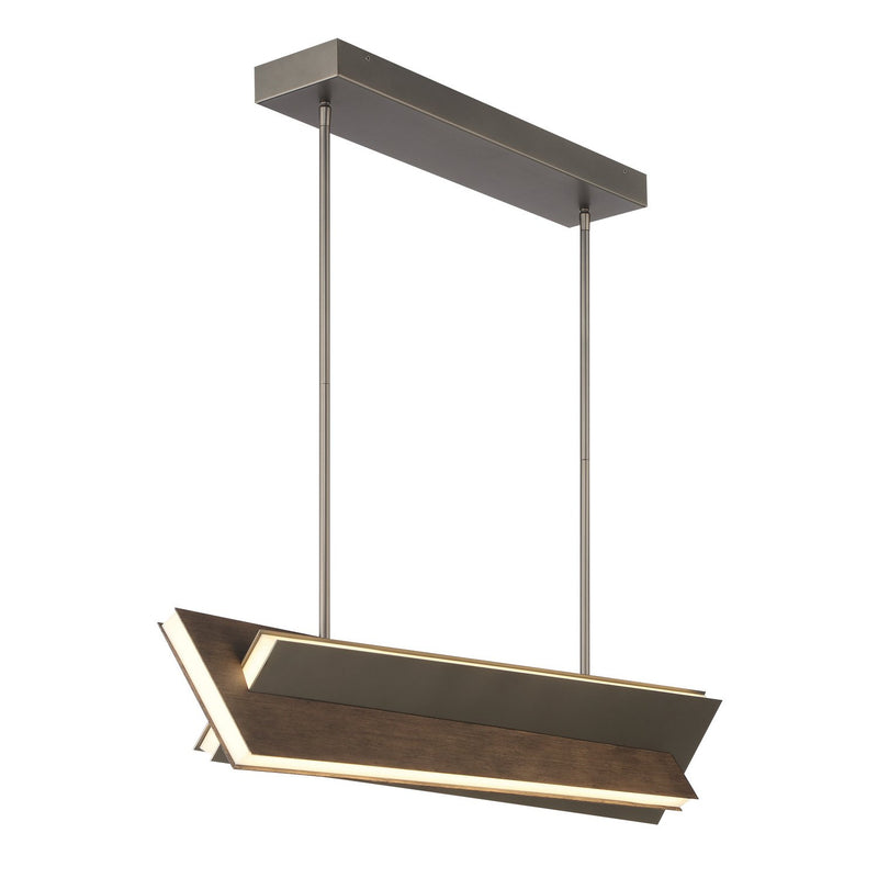 Intersezioni 36" LED Linear Pendant in Midnight Iron