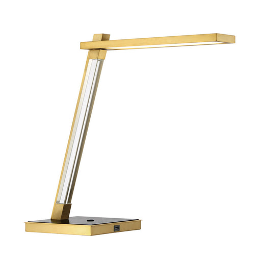 Sauvity LED Desk Lamp in Coal and Soft Brass