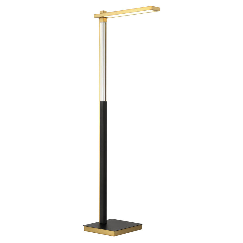Sauvity LED Floor Lamp in Coal and Soft Brass