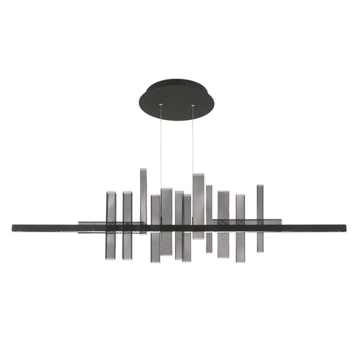 Alambre 2-Light Linear Chandelier in Coal Black