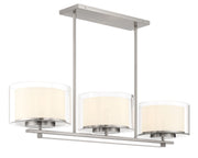 Parsons Studio 3-Light Linear Chandelier in Brushed Nickel