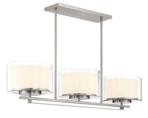 Parsons Studio 3-Light Linear Chandelier in Brushed Nickel