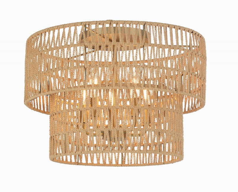 Bungalow Heaven 5-Light Flush Mount in Soft Brass