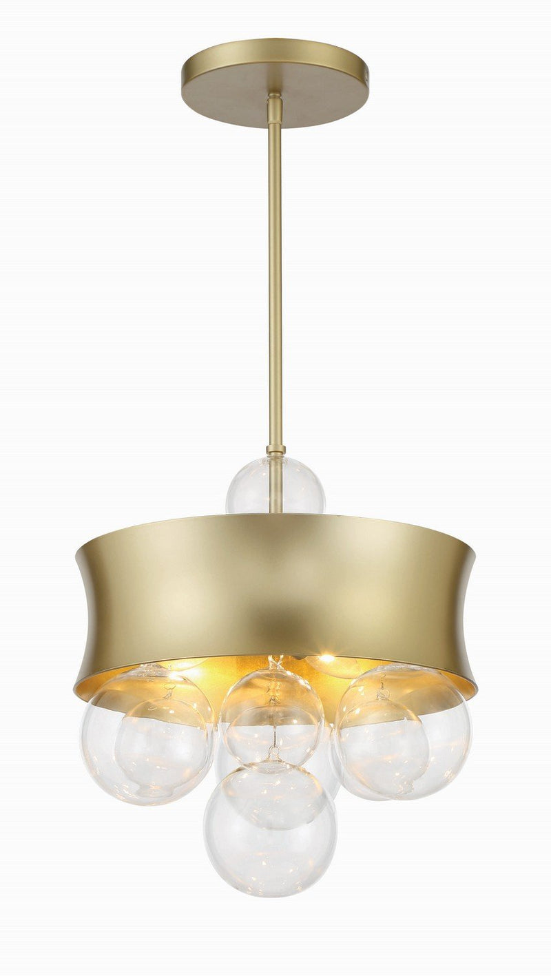 Verdi Square 3-Light Convertible Pendant in Soft Gold