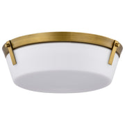 Rowen 3-Light Flush Mount in Natural Brass