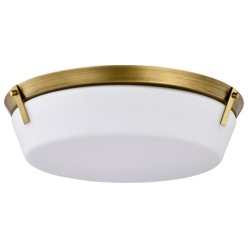 Rowen 4-Light Flush Mount in Natural Brass