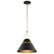 Adina 12.75" Pendant in Matte Black