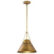 Adina 12.75" Pendant in Natural Brass
