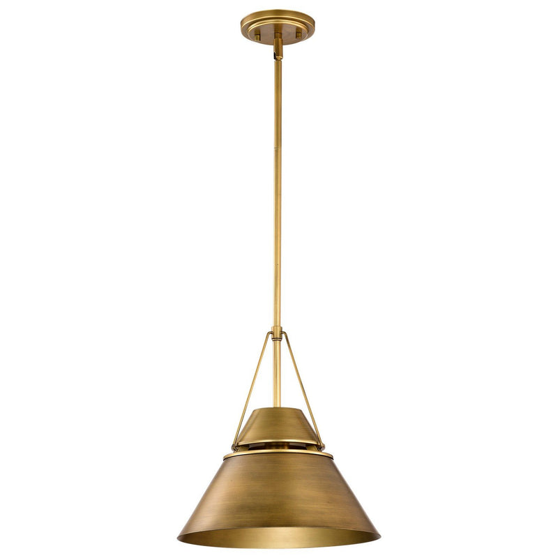 Adina 12.75" Pendant in Natural Brass