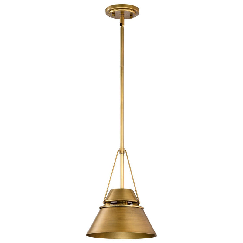 Adina 10" Mini Pendant in Natural Brass