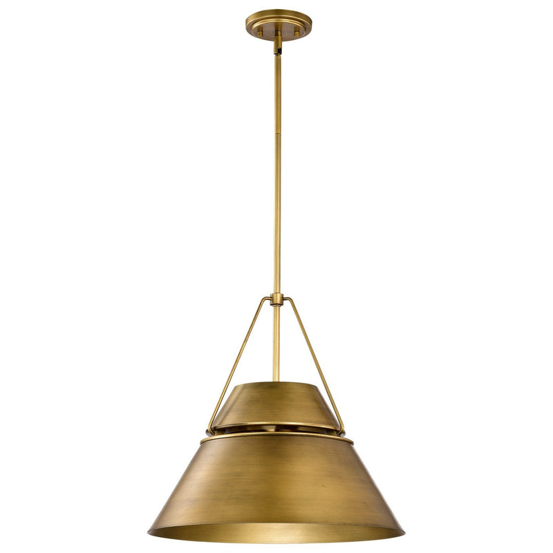 Adina 3-Light Pendant in Natural Brass