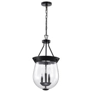 Boliver Small 3-Light Pendant in Matte Black