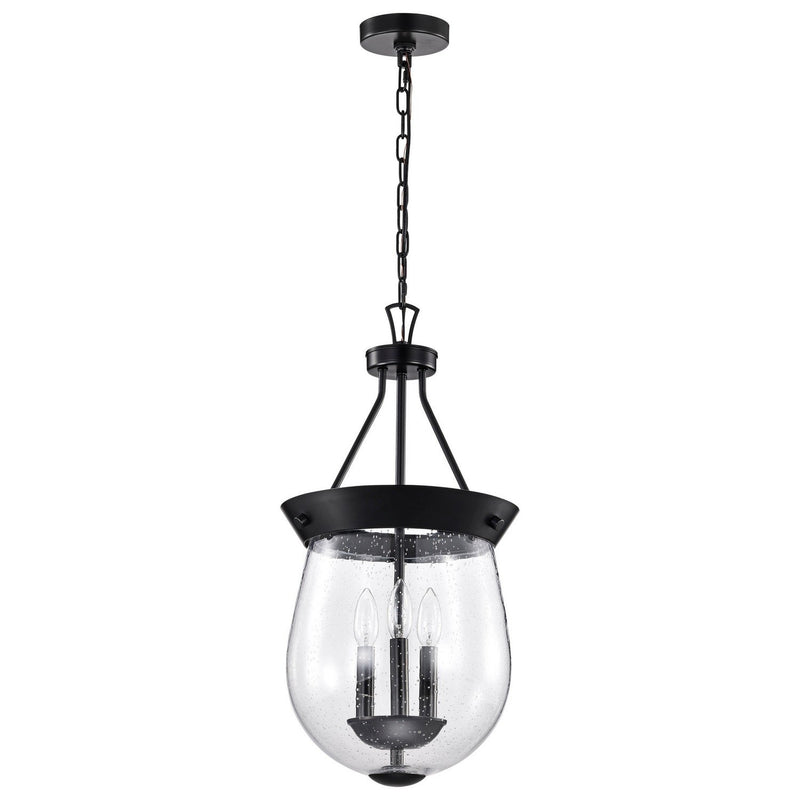 Boliver Small 3-Light Pendant in Matte Black