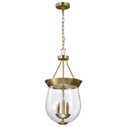 Boliver Small 3-Light Pendant in Vintage Brass