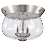 Boliver 3-Light Flush Mount in Brushed Nickel