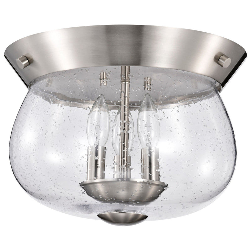 Boliver 3-Light Flush Mount in Brushed Nickel