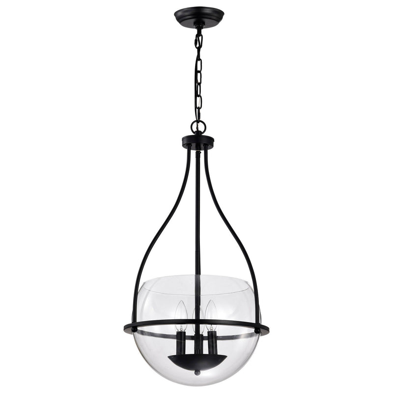 Amado 3-Light Pendant in Matte Black