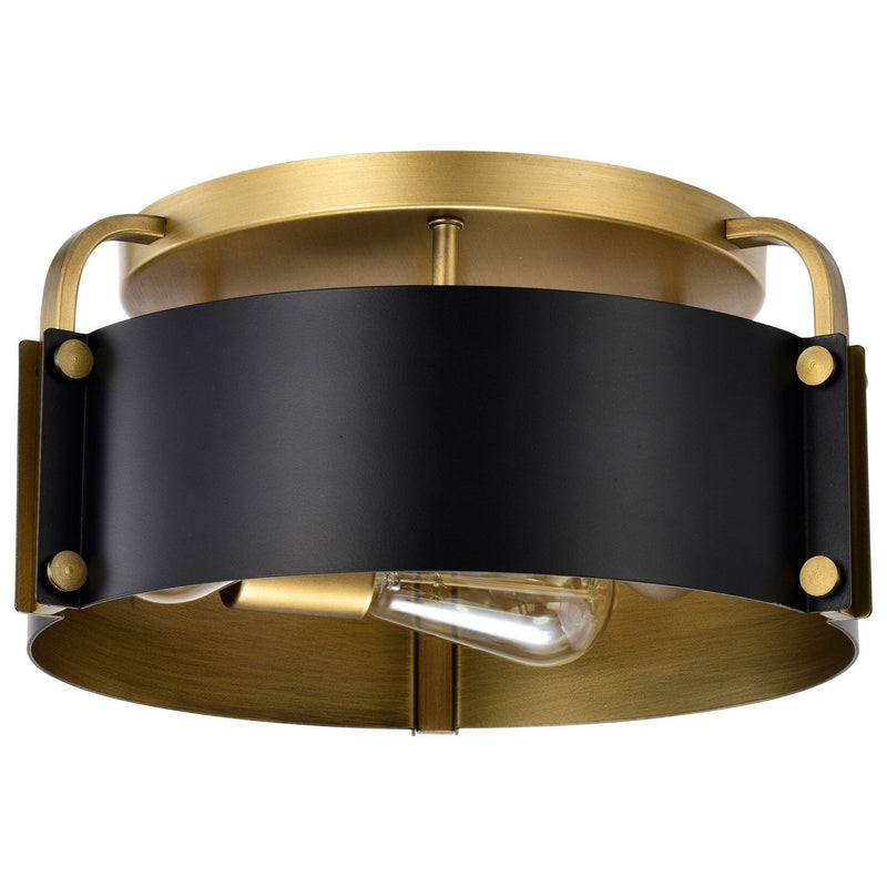 Altos 3-Light Semi-Flush Mount in Matte Black