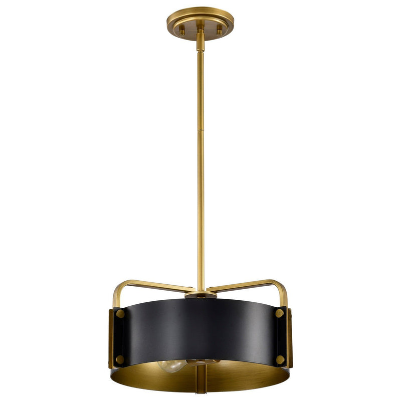 Altos 3-Light Pendant in Matte Black