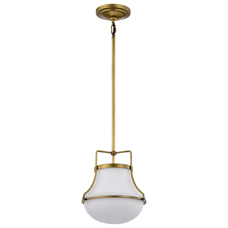 Valdora 10" Pendant in Natural Brass