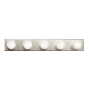 5-Light 30" Linear Bath Vanity Light in Brushed Nickel