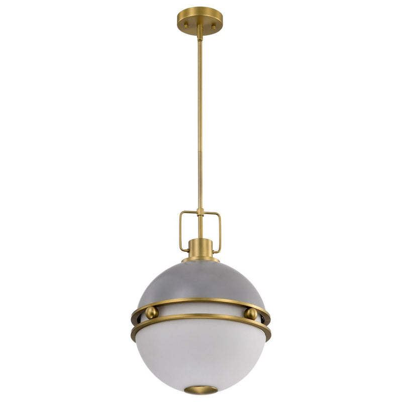 Everton 2-Light Pendant in Matte Gray