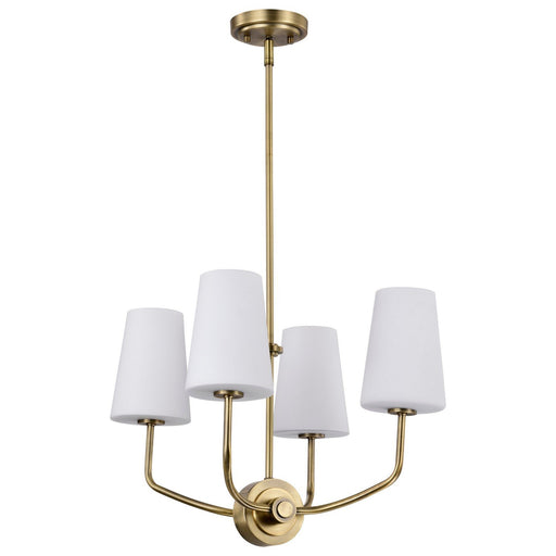 Cordello 4-Light Chandelier in Vintage Brass