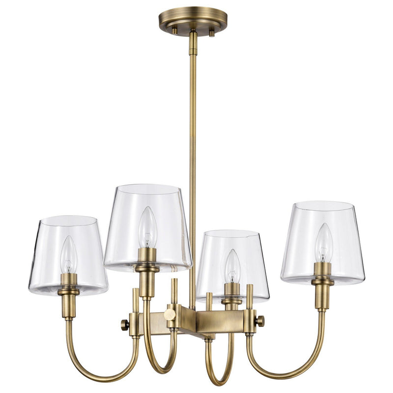 Brookside 4-Light Chandelier in Vintage Brass