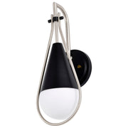 Admiral Wall Sconce in Matte Black and Brushed Nickel