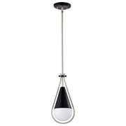 Admiral 6.5" Mini Pendant in Matte Black and Brushed Nickel