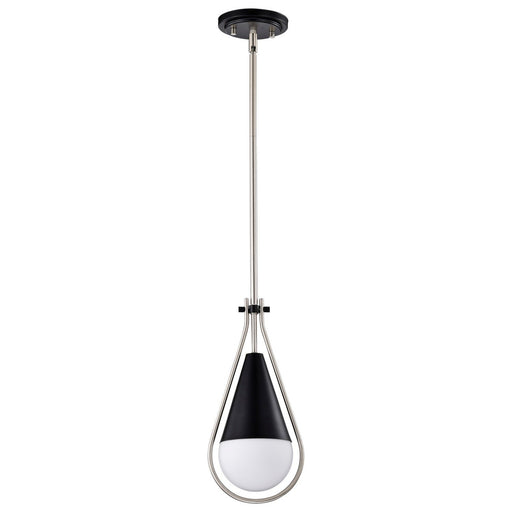 Admiral 6.5" Mini Pendant in Matte Black and Brushed Nickel
