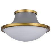 Lafayette 3-Light Flush Mount in Matte Gray