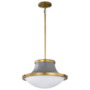 Lafayette 3-Light Pendant in Matte Gray