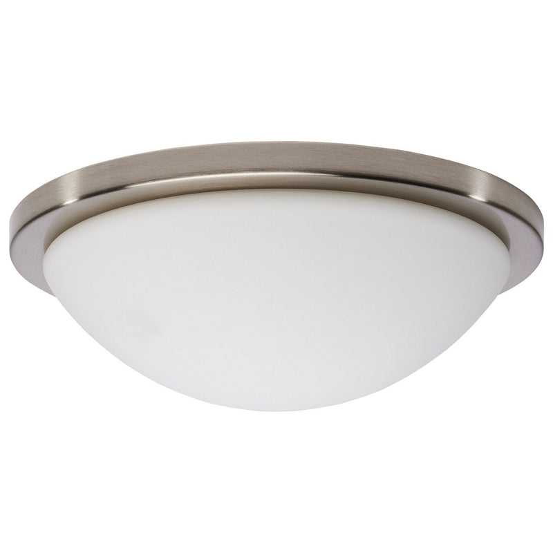 Button 13" Color-Selectable LED Flush Mount in Brushed Nickel