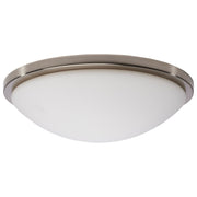 Button 17" Color-Selectable LED Flush Mount in Brushed Nickel