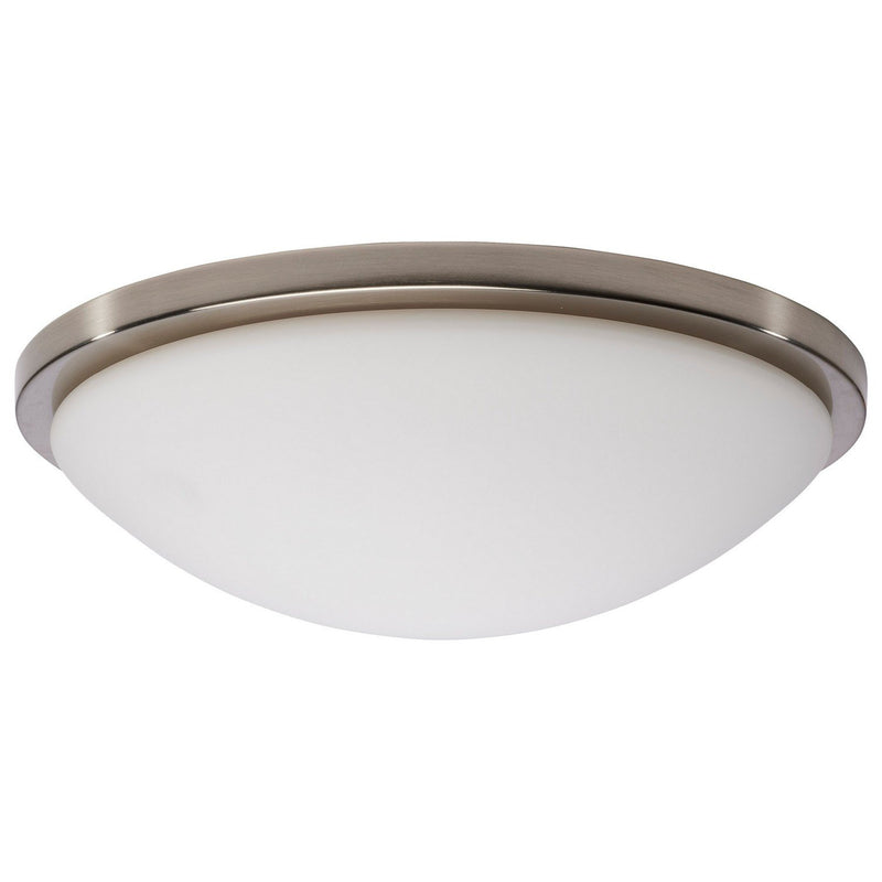Button 17" Color-Selectable LED Flush Mount in Brushed Nickel