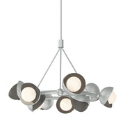 Brooklyn 9-Light Double Shade Ring Pendant in Vintage Platinum with Dark Smoke Accent - 131068-SKT-MULT-82-07-GG0711 by Hubbardton Forge