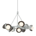 Brooklyn 9-Light Double Shade Ring Pendant in Vintage Platinum with Oil Rubbed Bronze Accent - 131068-SKT-MULT-82-14-GG0711 by Hubbardton Forge