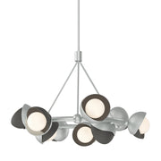 Brooklyn 9-Light Double Shade Ring Pendant in Vintage Platinum with Natural Iron Accent - 131068-SKT-MULT-82-20-GG0711 by Hubbardton Forge