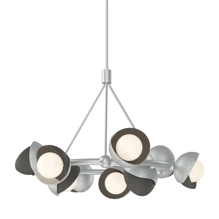 Brooklyn 9-Light Double Shade Ring Pendant in Vintage Platinum with Natural Iron Accent - 131068-SKT-MULT-82-20-GG0711 by Hubbardton Forge