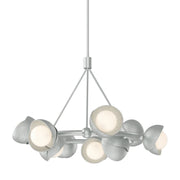 Brooklyn 9-Light Double Shade Ring Pendant in Vintage Platinum with Vintage Platinum Accent - 131068-SKT-MULT-82-82-GG0711 by Hubbardton Forge