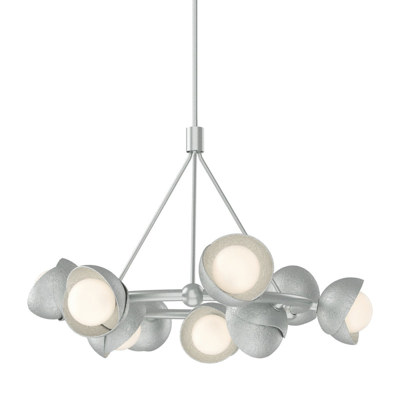 Brooklyn 9-Light Double Shade Ring Pendant in Vintage Platinum with Vintage Platinum Accent - 131068-SKT-MULT-82-82-GG0711 by Hubbardton Forge